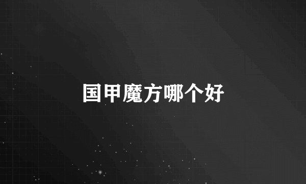 国甲魔方哪个好