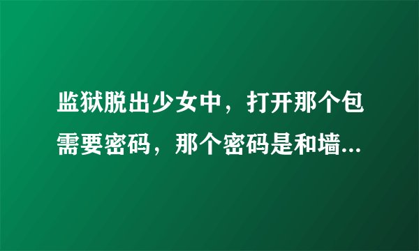 监狱脱出少女中，打开那个包需要密码，那个密码是和墙上的对照，墙上的东西是啥意思？
