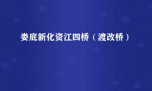娄底新化资江四桥（渡改桥）