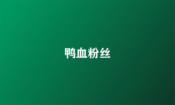 鸭血粉丝