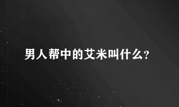 男人帮中的艾米叫什么？