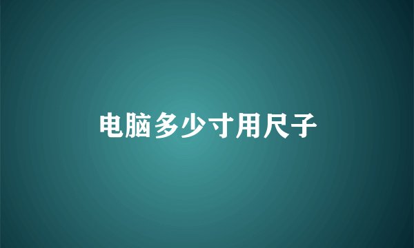 电脑多少寸用尺子