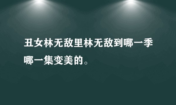 丑女林无敌里林无敌到哪一季哪一集变美的。