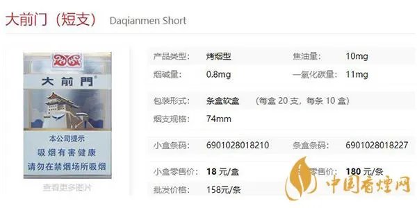 2021大前门香烟价格表和图片 大前门香烟种类大全一览