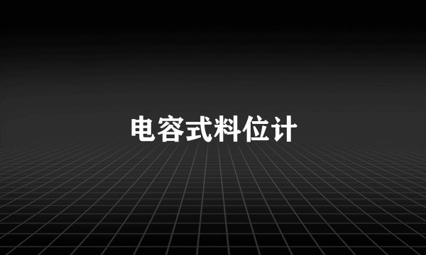 电容式料位计