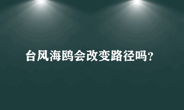 台风海鸥会改变路径吗？