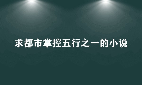 求都市掌控五行之一的小说