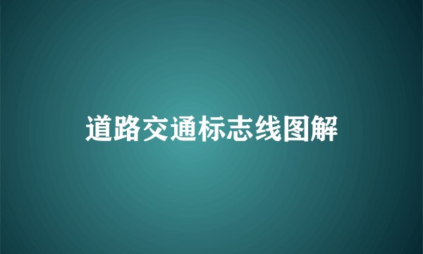 道路交通标志线图解