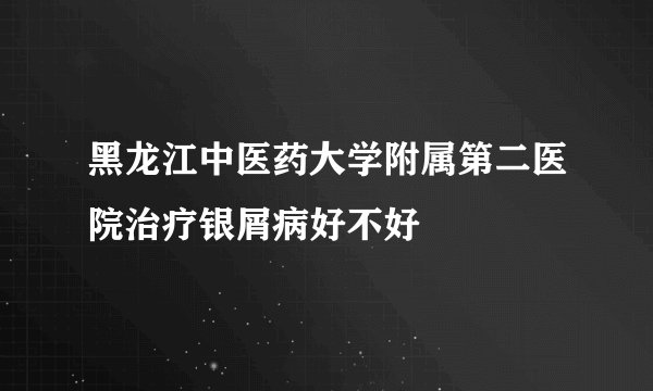 黑龙江中医药大学附属第二医院治疗银屑病好不好