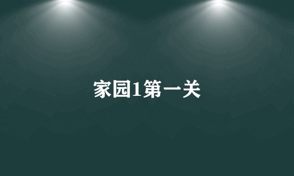 家园1第一关