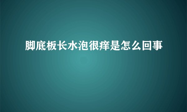 脚底板长水泡很痒是怎么回事