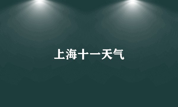 上海十一天气