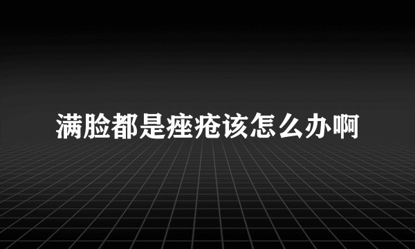 满脸都是痤疮该怎么办啊