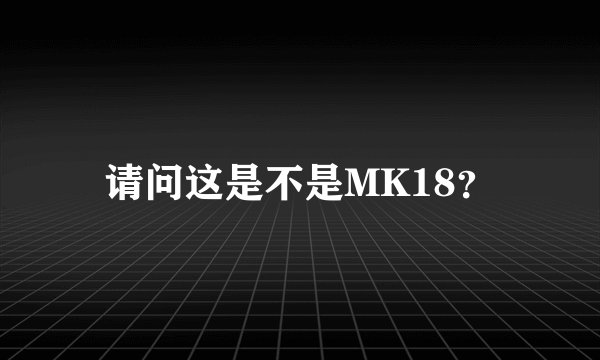 请问这是不是MK18?
