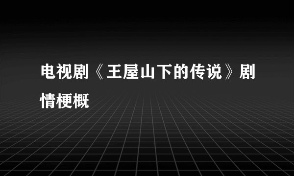 电视剧《王屋山下的传说》剧情梗概