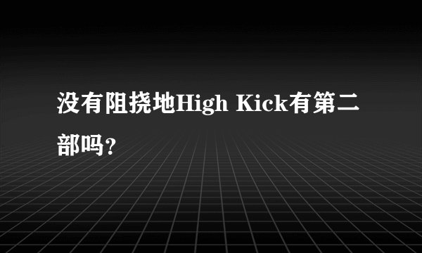 没有阻挠地High Kick有第二部吗？