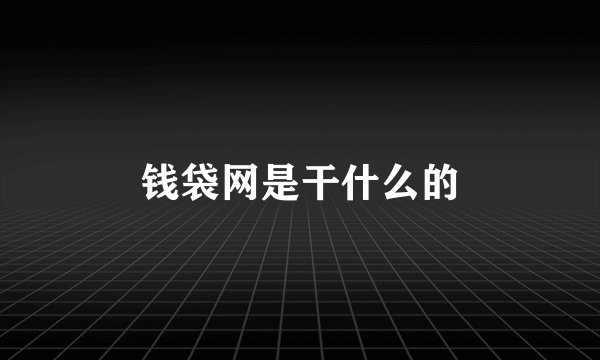 钱袋网是干什么的