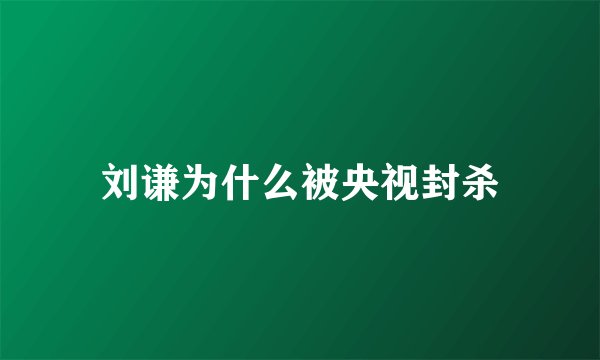 刘谦为什么被央视封杀