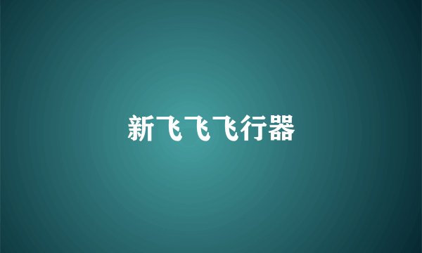 新飞飞飞行器