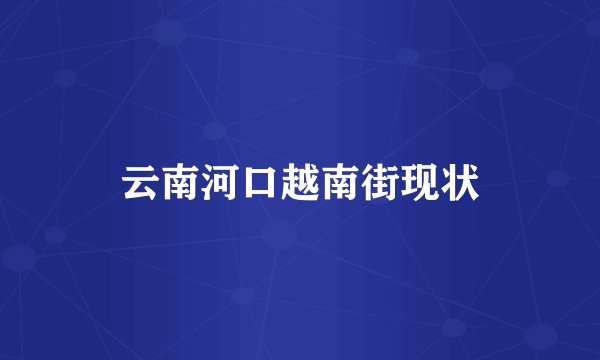 云南河口越南街现状