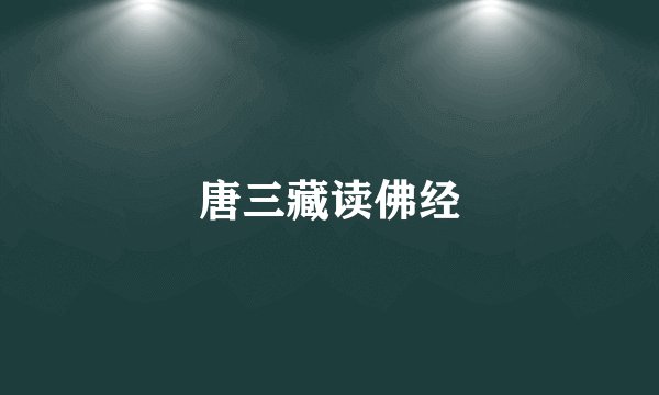 唐三藏读佛经
