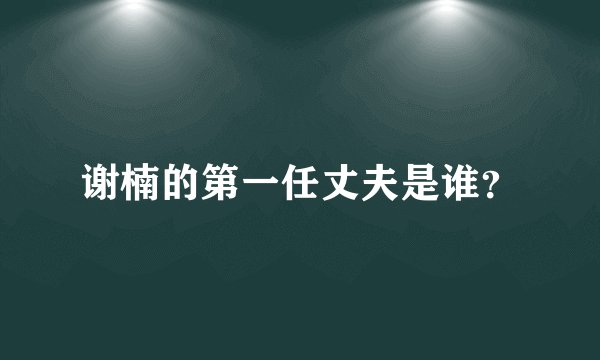 谢楠的第一任丈夫是谁？
