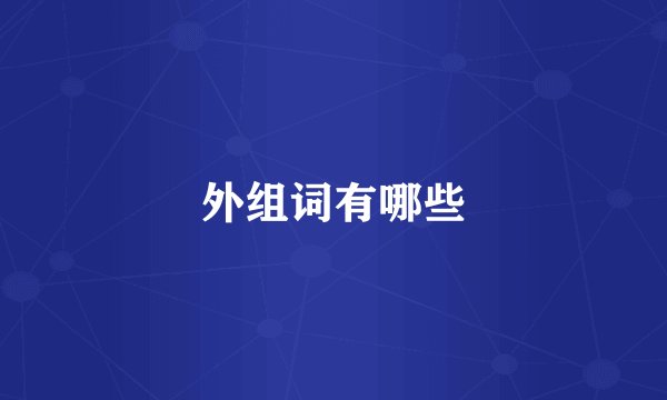 外组词有哪些