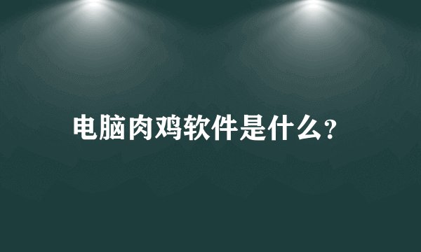 电脑肉鸡软件是什么？