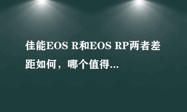 佳能EOS R和EOS RP两者差距如何，哪个值得推荐入手？