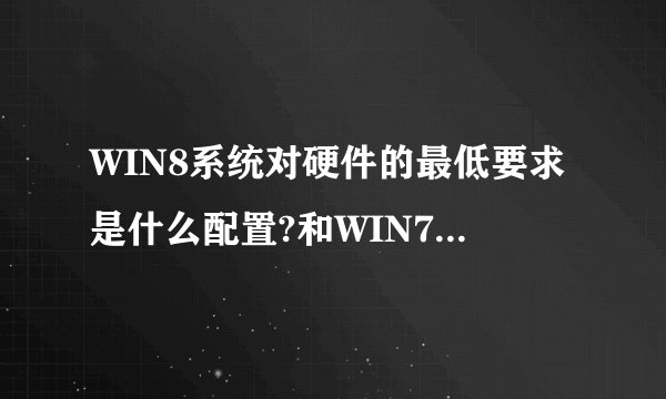 WIN8系统对硬件的最低要求是什么配置?和WIN7比哪个更好用?