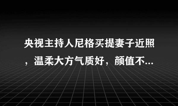 央视主持人尼格买提妻子近照,温柔大方气质好,颜值不输女明星