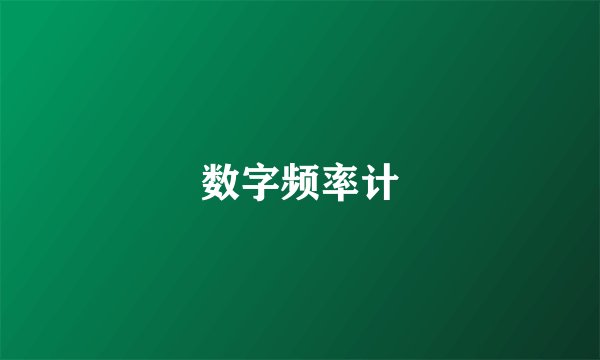 数字频率计