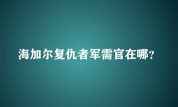 海加尔复仇者军需官在哪？