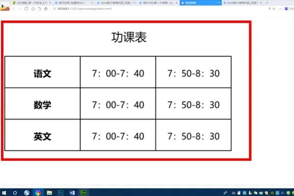 html做个表格代码