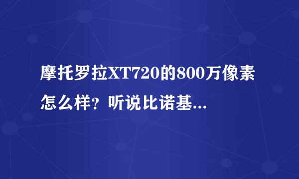 摩托罗拉XT720的800万像素怎么样？听说比诺基亚500万像素还差是吗？