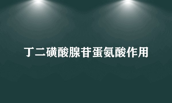 丁二磺酸腺苷蛋氨酸作用
