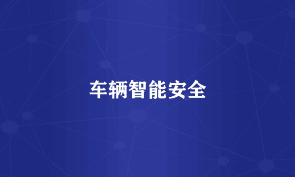 车辆智能安全