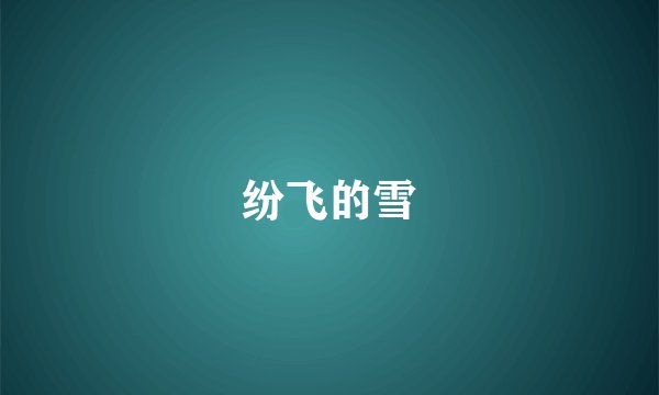 纷飞的雪