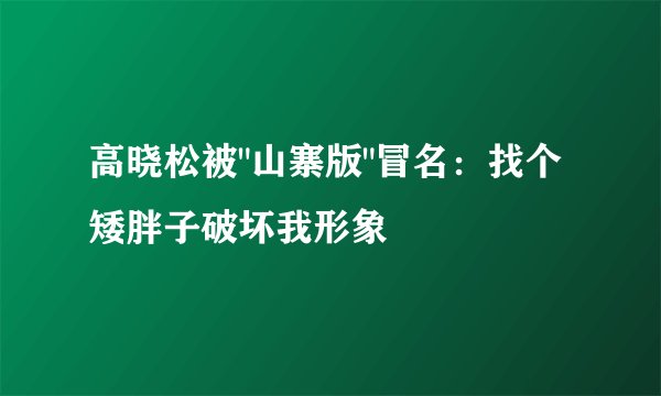 高晓松被