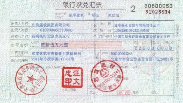 银行承兑汇票过期说明样本