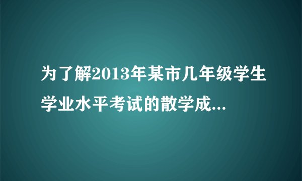 为了解2013年某市几年级学生学业水平考试的散学成绩，从中随机抽取了1000名学成绩，下列说法正确的是（）A.2013年该市九年级学生是总体   B.每一名九年级学生是个体C.1000名九年级学生是总体的一个样本   D.样本容量是1000