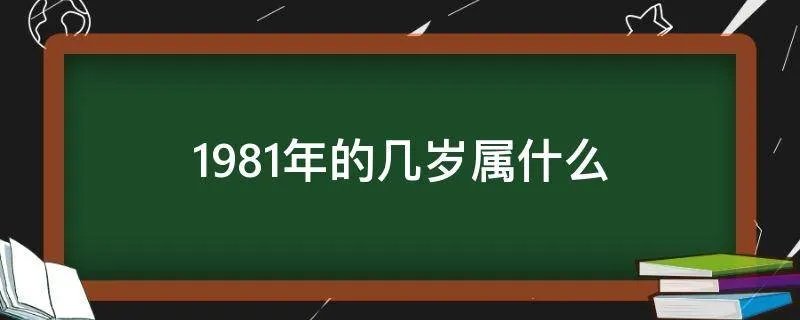 1981年的几岁属什么