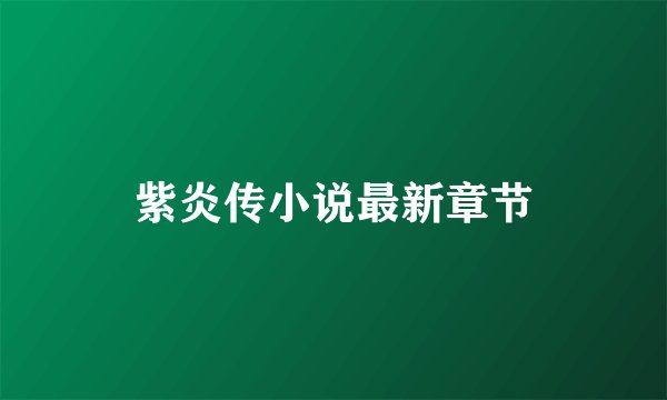 紫炎传小说最新章节