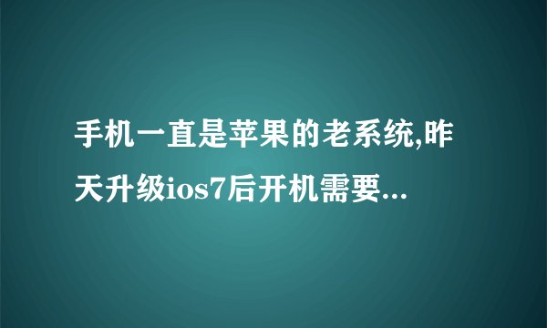 手机一直是苹果的老系统,昨天升级ios7后开机需要输入密码,输入原来的密码也不对,要怎么处理!