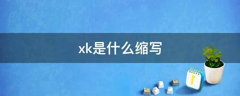 xk是什么缩写