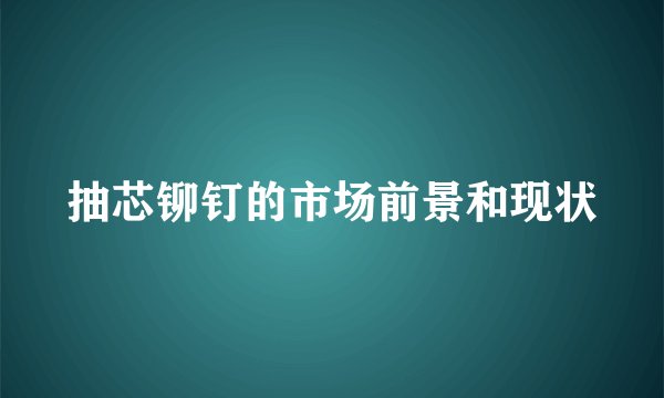 抽芯铆钉的市场前景和现状