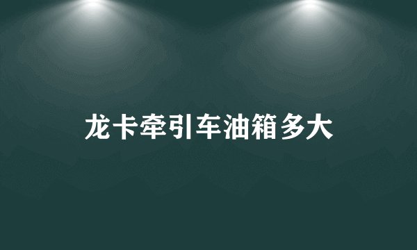 龙卡牵引车油箱多大
