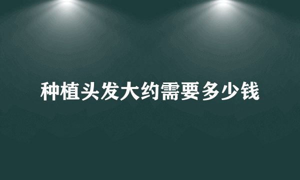 种植头发大约需要多少钱