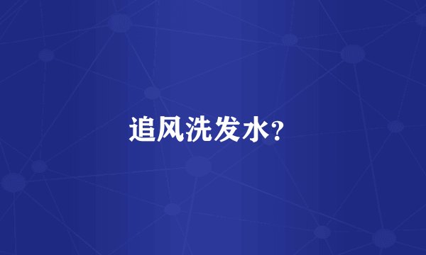 追风洗发水？