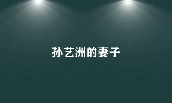 孙艺洲的妻子